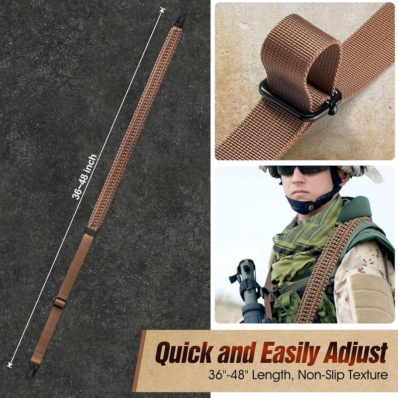 VVAAGG 2 Point QD Sling Adjustable 550 Paracord Sling with Metal Hook and QD Sling Swivels for Hunting - Image 4